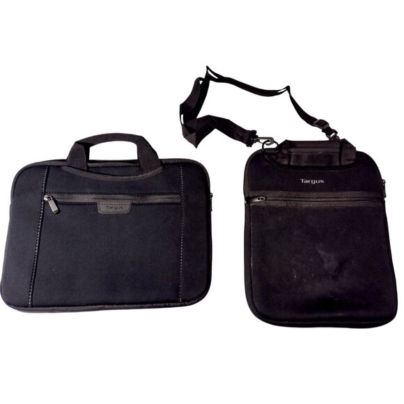 Targus Black Laptop Tablet Bags Set With Handles & Shoulder Strap Crossbody - Picture 1 of 11